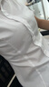 羅蒙棉質(zhì)長(cháng)袖襯衫女士四季職業(yè)裝修身商務(wù)打底工裝襯衣面試酒店工作服 曬單實(shí)拍圖