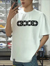 GOODBRAND【朱志鑫同款】 24SS 鏤空LOGO彩鉆發(fā)泡印花短袖T恤情侶 白色【三標(biāo)齊重磅高版本】 S 曬單實(shí)拍圖