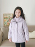 波司登（BOSIDENG）2025新款羽絨服女兒童一手長(zhǎng)三合一5A抗菌絨4防外套T250131342 鳶尾淺紫6413 130 /64 約 115-130cm 26kg 曬單實(shí)拍圖