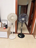 美的（Midea）電風(fēng)扇家用遠(yuǎn)距送風(fēng)遙控智能落地扇七葉智能感溫立式電扇宿舍臥室搖頭 40CM大網(wǎng)罩杏色35mkl 曬單實(shí)拍圖