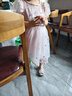 迪士尼女童夏季連衣裙2025新款女孩兒童裙子洋氣公主裙LX81136 粉120 曬單實(shí)拍圖