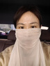 上海故事桑蠶絲口罩女士春夏真絲刺繡遮陽防曬面紗防風(fēng)沙絲巾七夕情人禮物 曬單實拍圖