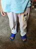 巴布豆兒童防蚊褲夏季男童薄款褲子純棉透氣透氣女童休閑褲【7A抗菌】 灰 黃圈巴布x 120 曬單實(shí)拍圖