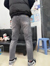 吉普（JEEP）美國正品帥氣牛仔褲春秋男士修身直筒彈力商務(wù)休閑小腳九分長(cháng)褲子 淺藍色 常規 【官方正品】 33 【適合150斤左右】 曬單實(shí)拍圖
