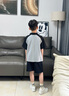 諾佳微淇男童夏裝套裝2025新款男孩中大兒童夏季短袖POLO衫運(yùn)動(dòng)帥氣時(shí)髦潮 灰色 160 碼 曬單實(shí)拍圖