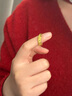 六桂福珠寶 LIU GUI FU JEWELRY999足金黃金戒指女款活口實(shí)心素圈純金花開(kāi)富貴戒子送媽媽老人款 足金花開(kāi)富貴戒指 金重約2.68g 曬單實(shí)拍圖