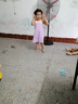 吉卡龍女童吊帶連衣裙夏季新款適合0-6歲女寶寶穿的條紋公主裙兒童薄款 紫色 120 身高約120cm 曬單實(shí)拍圖