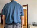 老爺車父親節(jié)禮物實(shí)用送爸爸t恤男中老年人衣服冰絲短袖夏季薄款汗衫 藍(lán)色 XL (180) 【適合150-170斤】 曬單實(shí)拍圖