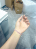 中國黃金（CHINA GOLD）花絲繡球黃金手鏈女足金粉水晶手串七夕情人節(jié)禮物送女朋友老婆 足金花絲繡球粉水晶手串 紀(jì)念品 曬單實(shí)拍圖