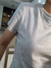 森馬（Semir）涼感T|森馬短袖T恤女短款刺繡修身休閑2025新款基礎(chǔ)圓領(lǐng)正肩夏裝 中花灰00510 2XL 曬單實(shí)拍圖