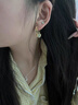 KRISTEN JUDI藍(lán)色耳環(huán)女長款貝母耳釘銀針法式復(fù)古耳飾品小眾輕奢高級(jí)感圓圈耳墜送女友老婆禮物 金色耳環(huán)一對 曬單實(shí)拍圖