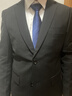 羅蒙西服套裝男士修身職業(yè)正裝西裝套裝商務(wù)伴郎服新郎服結(jié)婚禮服男裝 曬單實(shí)拍圖
