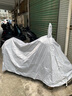 萬(wàn)仕龍電動(dòng)車(chē)防雨罩通用電瓶車(chē)遮雨防塵車(chē)罩摩托車(chē)加厚牛津布防曬罩車(chē)衣 5XL有鏡-灰色【贈收納袋】 牛津布材質(zhì)-卡扣式 曬單實(shí)拍圖