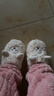 邦帛世棉拖鞋女士秋冬季加絨保暖2025年新款居家外穿羊羔毛絨毛毛鞋棉鞋 【白色小綿羊】 40-41 (適合39-40腳穿) 曬單實(shí)拍圖
