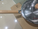 亞摩斯（Amos）鈦炒鍋 無涂層不粘家用內(nèi)壁純鈦30cm燃?xì)庠铍姶艩t通用平底炒菜鍋 銀色 30cm 曬單實拍圖