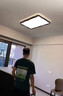復古胡桃木色客廳吸頂燈簡約中古風臥室燈全光譜護眼LED燈具套餐 包安裝套餐1-兩室一廳-三色光 曬單實拍圖
