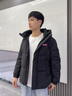 鴨鴨（YAYA）羽絨服女短款2025年冬季新款時(shí)尚簡(jiǎn)約面包服男情侶保暖外套HY 月光白色 L (175) 曬單實(shí)拍圖