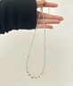 LnieerS925銀碎銀珍珠項(xiàng)鏈女漸變微笑拼接施家強(qiáng)光鎖骨鏈送女友禮物首飾 【S925銀】施家珍珠碎銀項(xiàng)鏈 曬單實(shí)拍圖