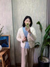 潮衣控時(shí)尚羽絨內(nèi)膽女輕薄修身2025秋冬新款大衣內(nèi)搭V領(lǐng)羽絨服短款打底 米白色 M (165) - 曬單實(shí)拍圖