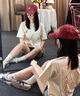 美職棒（MLB）官方T恤男女同款24夏季新款NY復(fù)古老花標(biāo)寬松休閑韓版短袖 紐約洋基隊/奶油色（25新款） M 170/92A 曬單實拍圖
