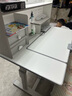 憶瞳兒童學習書桌椅套裝多功能可升降中小學生桌椅子寫字家用課桌 星辰2.0-1米實木桌+永定學習椅灰 曬單實拍圖