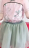 富羅迷女童漢服套裝夏季國風(fēng)刺繡兩件套新中式改良短袖裙子 粉/綠  130  曬單實(shí)拍圖