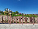 世騰定制戶外塑木護欄扶手河道公園防腐木欄桿地板棧道景區(qū)塑木圍欄廠 三橫桿 高度1.0米 曬單實拍圖