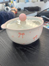 粉色蝴蝶結大號陶瓷泡面帶蓋螺螄粉碗面碗高顏值釉下彩好看少女心 【粉白】 蝴蝶結-泡面碗 泡面碗+蓋 【二件套】 曬單實(shí)拍圖