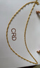 CRD克徠帝黃金素鏈水波紋足金999車花項(xiàng)鏈男女同款簡(jiǎn)約節(jié)日禮物 6.4g 18#[45cm] 曬單實(shí)拍圖
