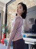 斯泊恩瑜伽服女套裝秋冬長(cháng)袖普拉提上衣專(zhuān)業(yè)健身服顯瘦氣質(zhì)運動(dòng)訓練服 粉色上衣+灰色塑腿褲(二件套) M 【90-100斤】 曬單實(shí)拍圖