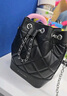 CHARLES&KEITH絎縫菱格鏈條水桶包雙肩包包女包女友生日禮物CK2-10701506 Black黑色 M 曬單實拍圖