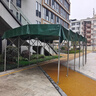 可折疊帶輪移動(dòng)推拉雨棚遮陽(yáng)防曬篷用于戶(hù)外倉庫停車(chē)大排檔帳篷 默認綠色（紅藍白灰黃可選） 長(cháng)3M-寬4M-邊柱高2.5米 曬單實(shí)拍圖