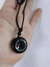 潮之夢(mèng)冰種烏金黑曜石平安扣吊墜男女同款彩虹眼金曜石項鏈墜掛件 彩虹眼黑曜石款 曬單實(shí)拍圖