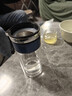 創(chuàng)建茶水分離過濾泡茶杯子男士女生泡花茶雙層玻璃杯便攜大容量喝水杯 【雙層加厚提繩款】藍(lán)色400ml 曬單實(shí)拍圖