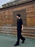 威廉馬奇天絲棉麻休閑褲男士夏季薄款冰絲寬松直筒亞麻萊賽爾潮牌長(cháng)褲子咸菜綠XL 曬單實(shí)拍圖