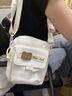 途尊日韓小包包女可愛(ài)小熊學(xué)生單肩包出行旅游小挎包隨身斜挎包手機包 白色【小熊小挎包】 曬單實(shí)拍圖