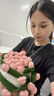 無(wú)印良品手工玫瑰花束毛毯子成品沙發(fā)午睡針織蓋毯七夕情人節(jié)送女友禮物 桑薇-粉色【花束蓋毯 出片神器】 直徑約150cm【拍照出片神器】 曬單實(shí)拍圖