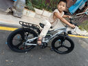 飛鴿兒童自行車6-8-10-12歲青少年自行車學(xué)生12到18歲變速山地自行車 變速|(zhì)銀色|一體輪|升級后座挎包 22寸【建議身高140-160】 曬單實拍圖