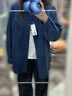 優(yōu)衣庫女裝燈芯絨襯衫式茄克/長袖外套25秋冬新款480318 66 藍色 L /160/88A 曬單實拍圖