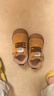 泰蘭尼斯218學(xué)步鞋冬季男童保暖加絨短靴女童棉鞋軟底機能鞋黃色25 曬單實(shí)拍圖