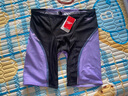 速比濤（Speedo）兒童泳衣電氣矩陣黑標Hero4.0競速及膝泳褲男童 黑色/淺紫 15-16 曬單實拍圖