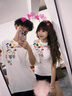 love legend情侶裝短袖t恤一男一女套裝夏季寬松圓領(lǐng)印花半袖上衣服體恤衫 白色+白色 M 男+S女 曬單實拍圖