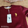 U.S. POLO ASSN.保羅加絨毛衣男加厚圓領(lǐng)針織衫冬款中青年保暖打底衫男裝上衣 酒紅 M 曬單實(shí)拍圖