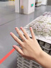 中國黃金（CHINA GOLD）足銀滿天星戒指男女款情侶對戒指環(huán)七夕情人節(jié)生日禮物送女朋友 足銀星河戒指【女款】+品牌禮盒 曬單實拍圖