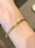 DIANA KANE足金包銀碎碎冰手鐲爆閃仿真黃金純實心鐲子網(wǎng)紅送女友生日禮物 碎冰冰手鐲4mm粗-58圈口包金1.2克總約25克 曬單實拍圖
