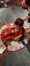 G.DUCKKIDS小黃鴨包屁衣嬰兒滿月衣服夏季周歲禮服女寶寶公主哈衣國風(fēng)連體衣 鈴鐺紅色 80cm 尺碼7-11月【70-80】 曬單實拍圖
