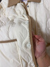 雪中飛輕薄羽絨服女短款新款拼接撞色翻領(lǐng)秋冬菱格襯衫領(lǐng)外套 米白 M (160) 曬單實(shí)拍圖