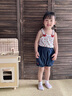 幼歌（YOUGE）嬰幼兒夏季新款輕薄軟牛仔透氣花苞褲時(shí)尚寬松寶寶長(zhǎng)褲 牛仔藍(lán) 90 cm 曬單實(shí)拍圖