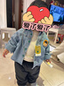 嘟嘟家男童牛仔襯衣秋裝兒童洋氣百搭外套女童秋季舒適襯衫寶寶時尚上衣 牛仔淺藍 90 曬單實拍圖