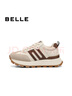 百麗（Belle）撞色時(shí)尚阿甘鞋女厚底2025休閑鞋B2449AM5 米色/棕 35 (225mm) 曬單實(shí)拍圖